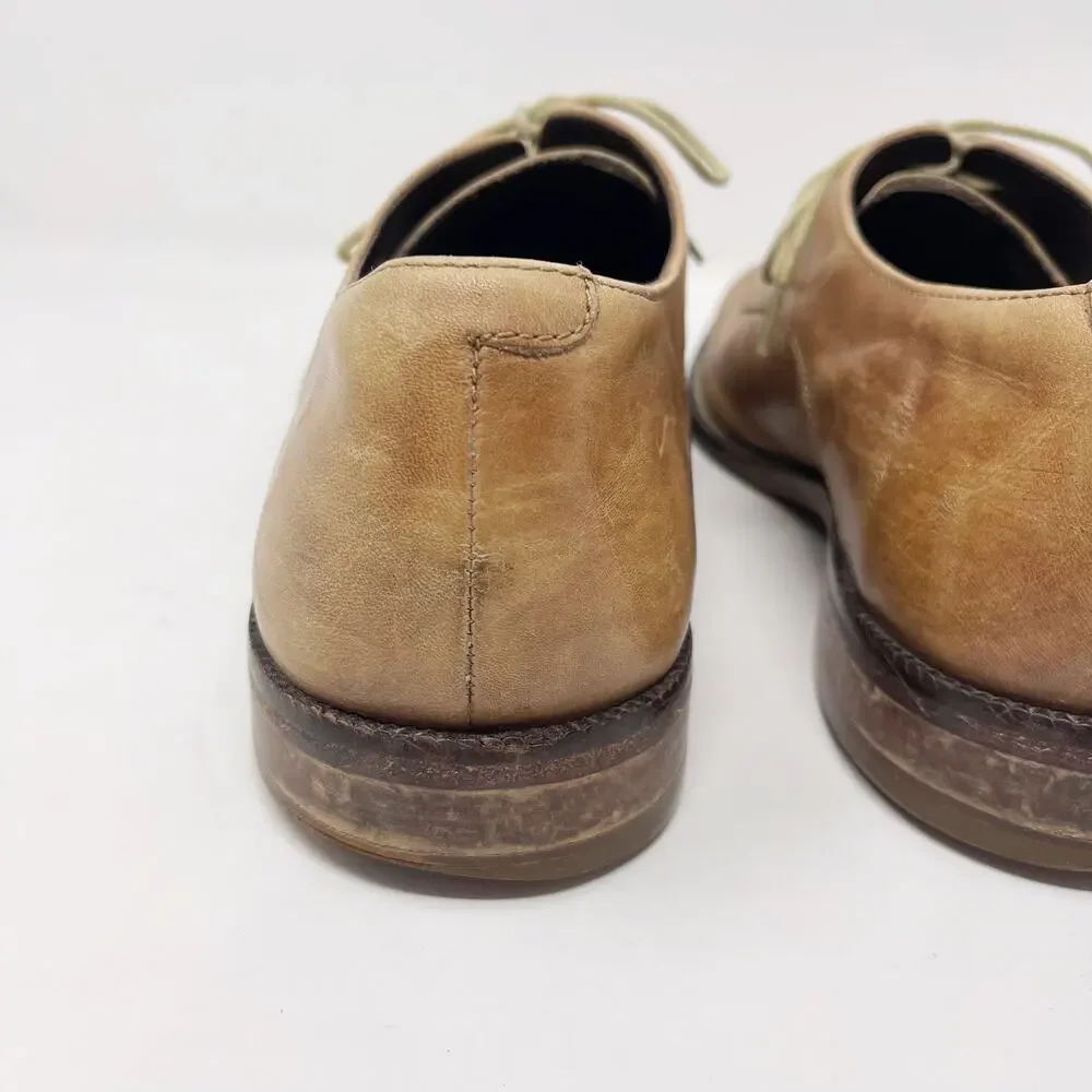 Cole Haan Mens 10.5 Brown Nike Air Williams Derby Round Toe Dress Shoes Lace Up